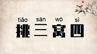挑三窝四