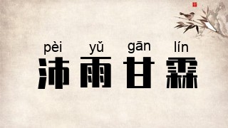 沛雨甘霖