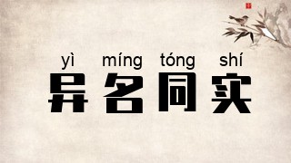 异名同实