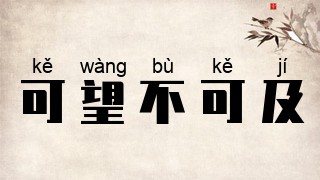 可望不可及
