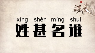 姓甚名谁