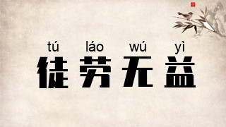 徒劳无益