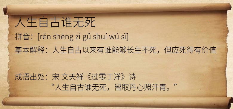 人生自古谁无死